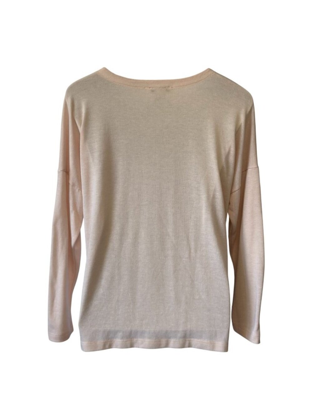 Rebecca Malone XL Womens V-Neck Top w/ Silver Embellishments Pink Long Sleeves - Picture 8 of 16